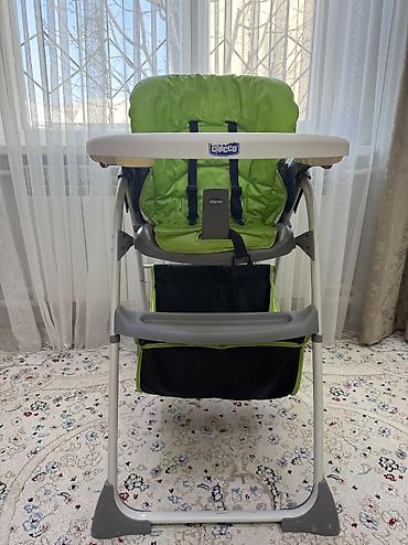 ходунки детские chicco: Стульчик для кормления, Б/у, Chicco, цвет - Зеленый, Самовывоз — 3