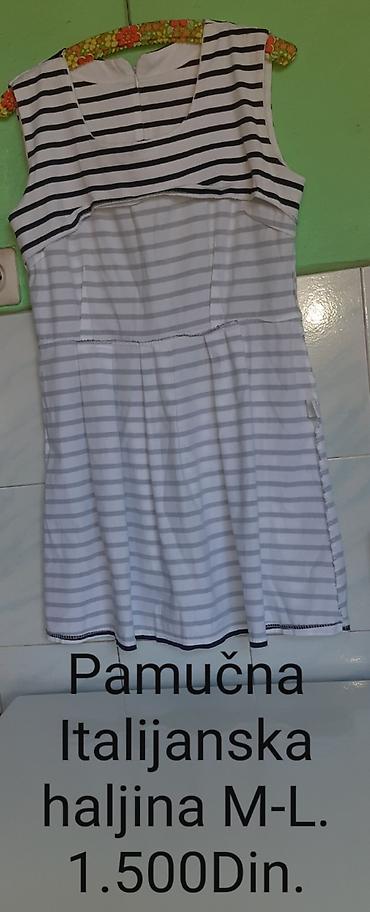 torba mona: Pamučna italijanska haljina, veličina M–L. - Materijal: 100% pamuk — 5