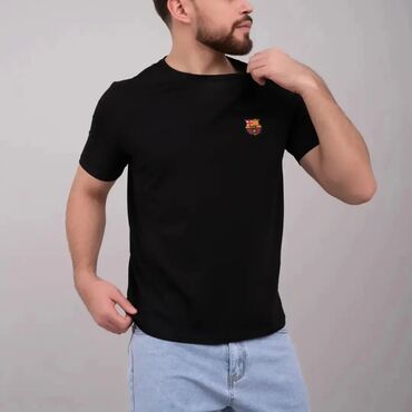 чёрная футболка: Футболка, Классическая модель, Хлопок, Made in KG