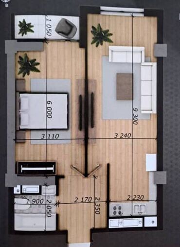 Продажа квартир: 2 комнаты, 57 м², Элитка, 15 этаж, ПСО (под самоотделку)