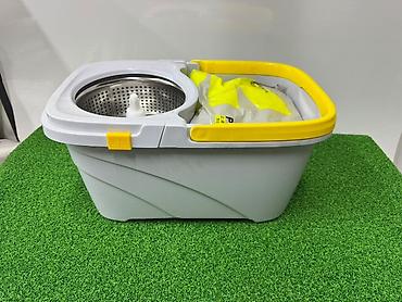 хозяйственная: Ведро с отжимом для швабры (spin-mop), двухсекционное. - Корпус из — 1