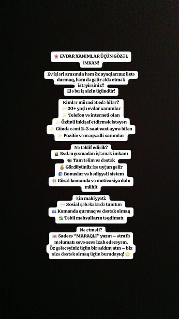şofer isi: Маркетолог требуется, Удаленная работа, от 46 лет, Без опыта at lalafo.az şofer isi: Маркетолог требуется, Удаленная работа, от 46 лет, Без опыта