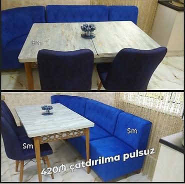 Masa və oturacaq dəstləri: 🇹🇷Türk istehsalı Möhtəşəm ✨✨ Kuxna üçün stol stul dəsti 2 stul 1 — 11