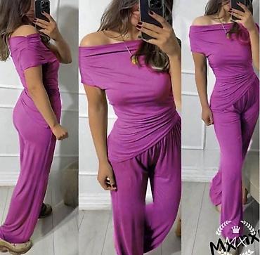 dsquared2 kacket: Komplet majica sa golim ramenima i siroke komotne pantalone na lastis — 3