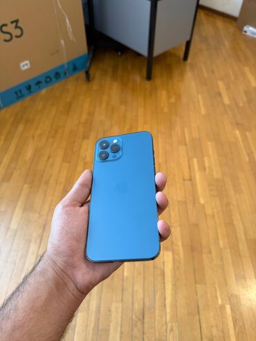 Apple iPhone: IPhone 12 Pro Max, 128 GB, Pacific Blue, Zəmanət, Face ID