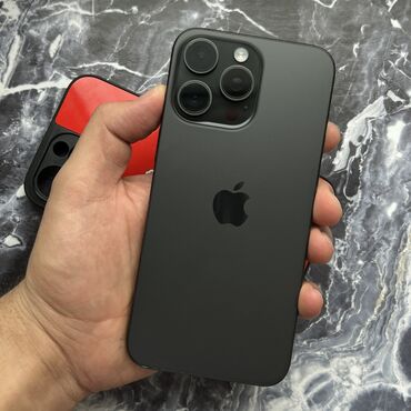 IPhone 15 Pro Max, Колдонулган, 256 ГБ, Black Titanium, Каптама, Кабель, 100 %