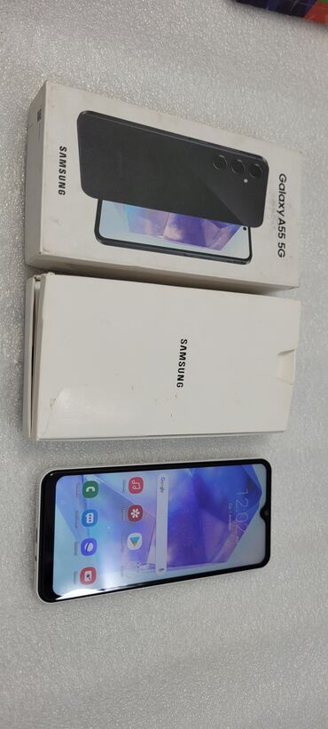 Samsung: Samsung Galaxy A55, Б/у, 256 ГБ, цвет - Белый, 2 SIM — 13
