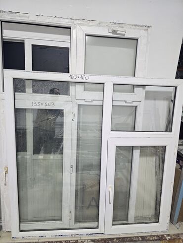 Plastik pəncərələr: İkiqat şüşə paketi Plastik pəncərə, Еni: 200 sm, Uzunluğu: 160 sm — 5