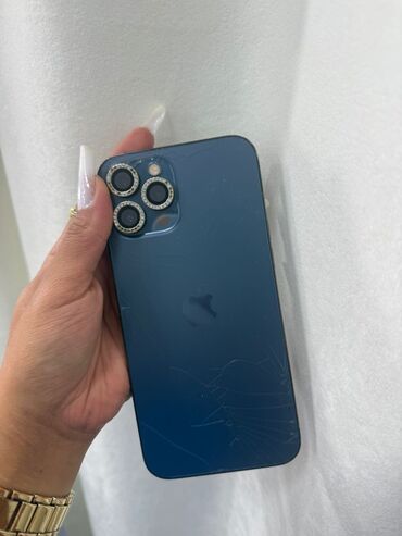 Apple iPhone: IPhone 12 Pro Max, Pacific Blue, Qırıq