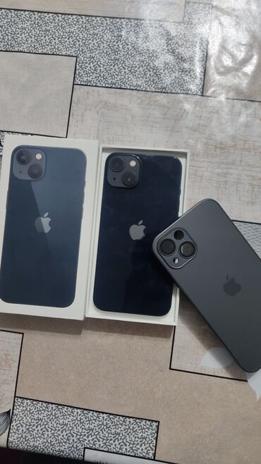 Apple iPhone: IPhone 13, Б/у, 128 ГБ, Pacific Blue, Защитное стекло, Чехол, Коробка, 91 %