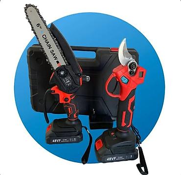 Setovi akumulatorskog alata: Akumulatorska mini lančana testera + električne makaze za grane (set) — 5