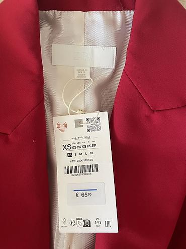Dəstlər, kostyumlar: ZARA qadın kostyum dəsti – qırmızı rəng - Brend: ZARA - Model: Blazer — 6