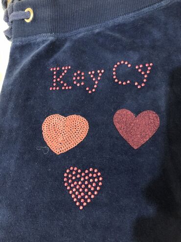 Gornji i donji deo: Plišani komplet trenerke – tamnoplava - Materijal: mekani pliš/velur — 4