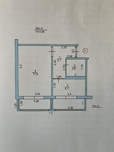 ищу квартиру в канте: 1 комната, 34 м², Джал-29 105 серия, 2 этаж, Евроремонт — 2