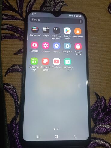 новые телефоны самсунг: Samsung A10e, Б/у, 32 ГБ, цвет - Синий, 2 SIM