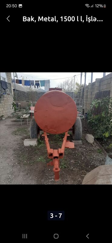 toy dekor satisi: Bak, Paslanmayan polad, 1500 l l, İşlənmiş, Ünvandan götürmə