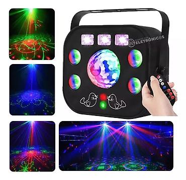 Другое освещение: Светомузыка проектор, лазер, стробоскоп 5 в 1 Профессиональный — 7