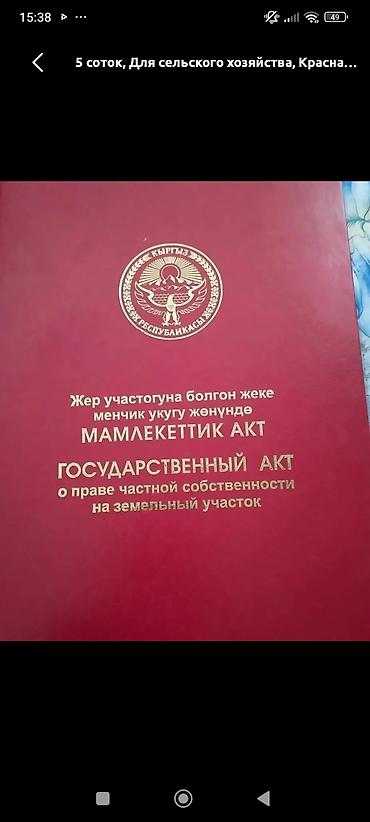 Кыймылсыз мүлк: 4 соток, Курулуш, Кызыл китеп — 1