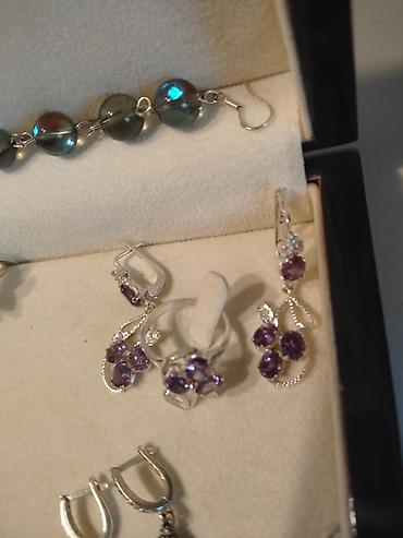 Серебряные наборы украшений: Серебро!!! Комплекты с натуральными камнями. Комплект с белым — 6