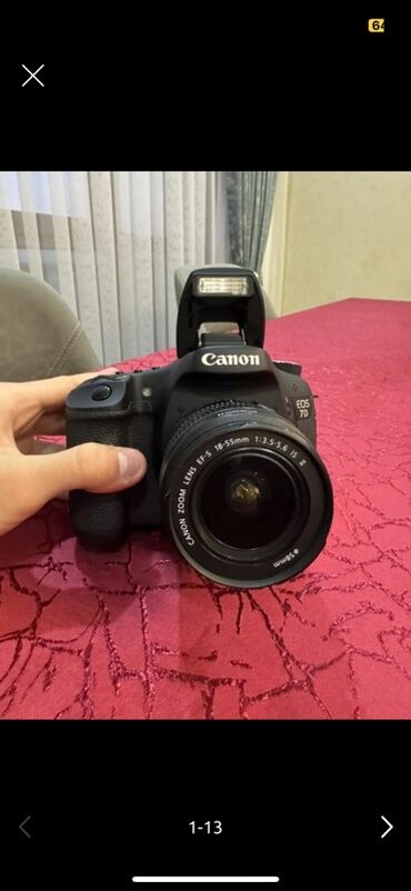 Fotokameralar: Canon EOS 7D fotoaparat + Canon EF‑S 18‑55mm f/3.5‑5.6 IS II obyektiv — 1