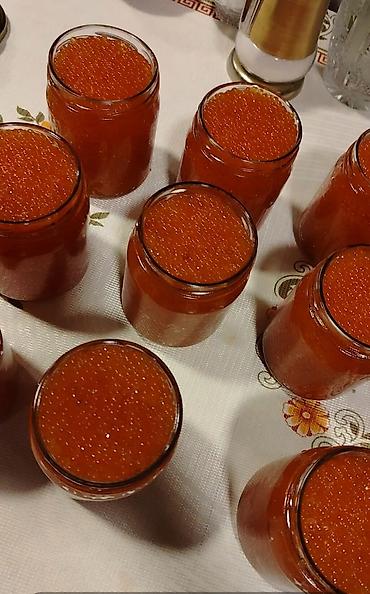 salmon baligi qiyməti: Məhsul: Qırmızı kürü (balıq kürüsü) Təsvir: - Şüşə bankalarda və — 7