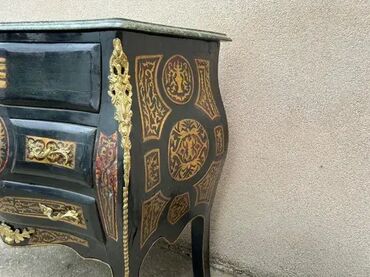 Stilske komode: Stara stilska Boulle trbušasta komoda sa mermerom Stara stilska Boulle — 13