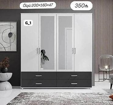 Ev üçün mebel: G_1 model paltar dolabı - Ölçü: 200 × 160 × 47 sm - Qiymət: 350 ₼ — 1