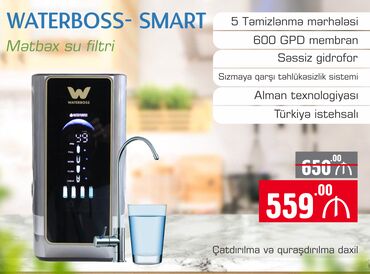 Su filtrləri: Waterboss Smart mətbəx su filtri - Alman texnologiyası ilə Türkiyə