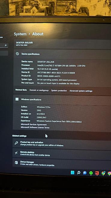 su isidici krant: Msi katana GF75 thin ideal veziyyetdedir, 16 ram, intel core i7 — 2