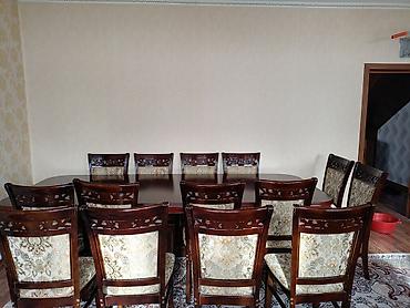 dinner table: Стол и стул для зала, Б/у, цвет - Коричневый — 3