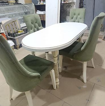 Oval formalı yemək dəsti 220₼ Masa satılır Mdf matral Baglı halda