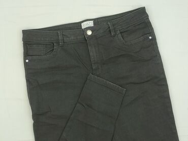 woskowane legginsy z wysokim stanem zara: Spodnie materiałowe damskie, Janina, rozmiar 2XL