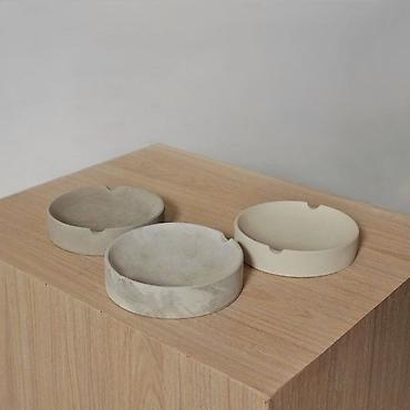 siqaret qabı: Minimalist kül qabları – beton/daş effektli - Dizayn: Dairəvi forma — 1