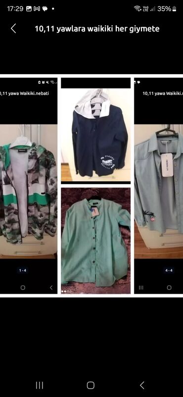 Məktəbli forması: 10,11,12 yaslaraher giymete var firmalardi benetton.polo.waikiki,de