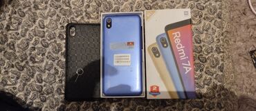 ми 5 а: Xiaomi, Redmi 7A, Б/у, 32 ГБ, цвет - Голубой, 2 SIM
