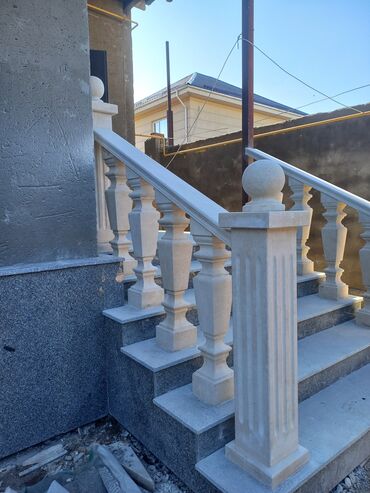 Мраморные и гранитные работы: Сары таш гранит балясина установка кылабыз — 24
