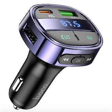 fm: Автомобильный Bluetooth FM-трансмиттер Hoco E70 (30W) - Подключение — 2
