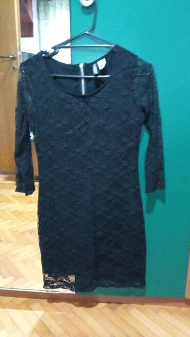 krojevi haljina za punije dame: L (EU 40), bоја - Crna, Drugi stil, Dugih rukava