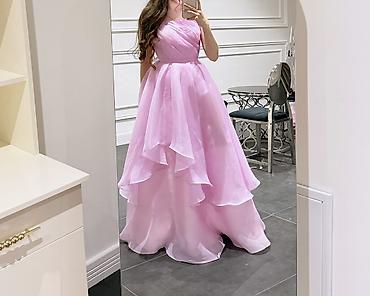 don toy: Zərif libas. - Rəng: açıq çəhrayı (pastel pink) - Siluet: A-kəsim, bel — 1