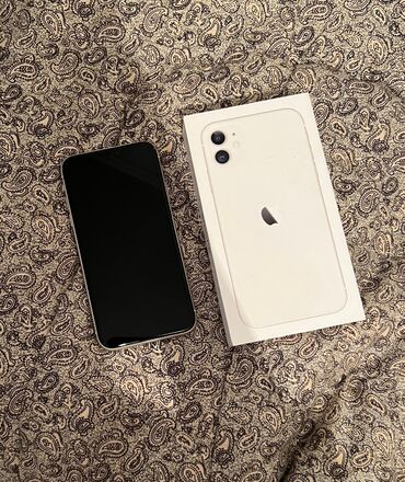 iphone 4 bu: IPhone 11, Б/у, 128 ГБ, Белый, Чехол, Коробка, 85 %