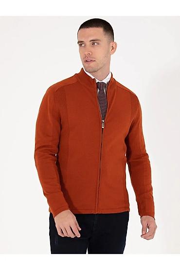 кардиган ош: Мужской свитер, L, Pierre Cardin, Новый, цвет - Оранжевый — 1