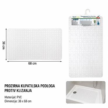 Tepisi i prostirke: KMT Transparentna bela kockasta prostirka za kadu 2208821 - Brend — 1