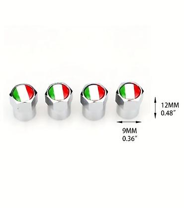servo bubanj golf 4: Set metalnih kapica za ventile guma – italijanska zastava (4 kom) - — 3