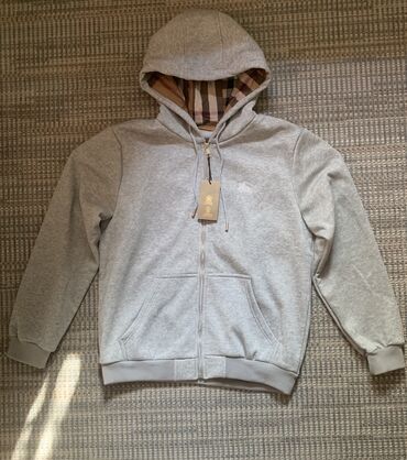 электронные наручные часы бишкек: Мужская толстовка, XL, Burberry, Новый, цвет - Серый, Самовывоз, Платная доставка