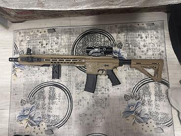 винтовка воздушный: Страйкбольная винтовка форм‑фактора AR-15 (M4), цвет песочный (tan) — 1