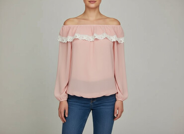 bluzka z bufkami zalando: Women's blouse, size M