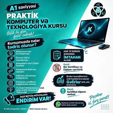 kompüter kursları: 💻 Kompüter sahəsini 0-dan öyrənmək istəyirsənsə, bu kurs sənin — 1