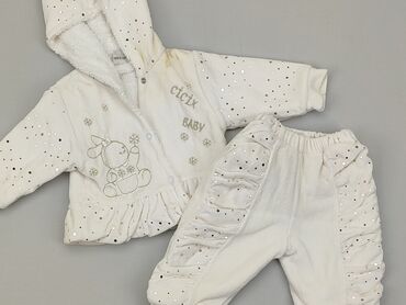 czapki niemowlęce zimowe: Set for baby, 0-3 months, condition - Good