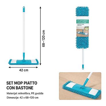 KMT chenille gvozdena krpa plava 3280259 Plavi šenil mop sa čvrstom