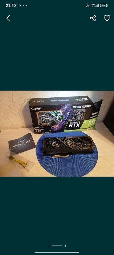 Видеокарты: Видеокарта, Б/у, Palit, GeForce RTX, 8 ГБ, Для ПК